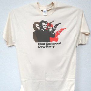 CLINT EASTWOOD, DIRTY HARRY MAKE MY DAY COOL IVORY MENS TEE T-1632